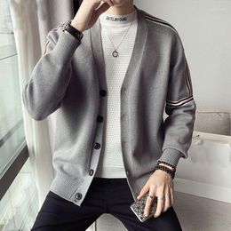 Men's Sweaters Harajuku Knitted Fashion Sweater Men Casual Coats Jacket Clothing Autum Winter Wool Cardigan Men's Casacos 98409