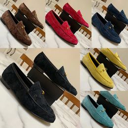 Vier Jahreszeiten faule Loafer Britische Business-Sandalen Damen Herren Designer Luxus 100 % Leder Bronze Gold Pferdeschnalle Lässige Slip-On-Schuhe Mode Rundkopf-Bohnenschuh