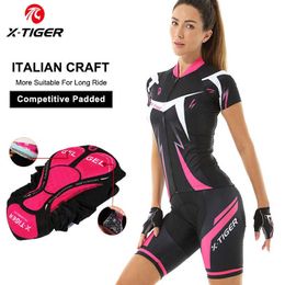 s X-Tiger Women's Jersey Summer Anti-UV Bicycle Clothing Quick-Dry Mountain Female Bike Clothes Cycling Set Z230130
