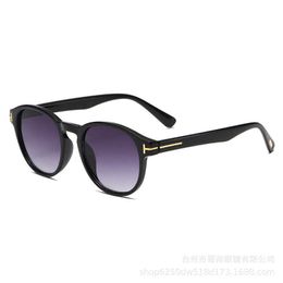 Sunglasses New T-shaped round frame tawny sunglasses for women Tiktok same style Personalised fashion sunglasses T2201291