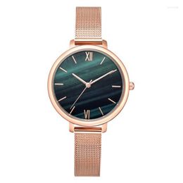 Wristwatches Luxury Watch Women Rose Gold Water Drill Bracelet Jewelry Ladies Female Hour Casual Quartz WristwatchesWristwatches Hect22