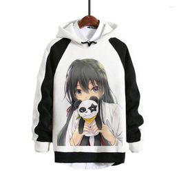 Men's Hoodies Anime My Teen Romantic Comedy SNAFU Climax! Cosplay Hoodie Long Sleeves Print Tops Fashion Casual Autumn Pullover Hooded Coat