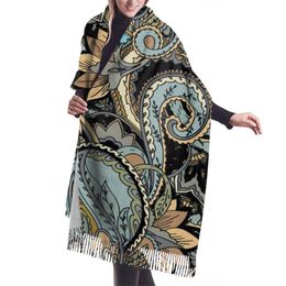 Ethnic Clothing Bandana Style Women Cashmere Scarves Tassel Lady Spring Winter Thin Scarf High Quality Shawl Hijab Pattern Custom