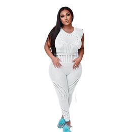 Designer Hollow Out Jumpsuits Women Spring Bodycon Rompers Summer Sleeveless See Through Jumpsuits One Piece Outfits Skinny Overalls leggings Bulk Items 9210