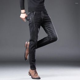 Men's Jeans 2023 Autumn Trendy Elegant Men's Slim Fit Luxury Leggings Stretch Stylish Pants Long Trousers 21Q5637