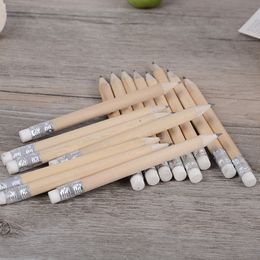 Pencils 50 PcsLot MIRUI Mini Simple Wood With Eraser Log Short Size For Kids And Children school office supplies 230130