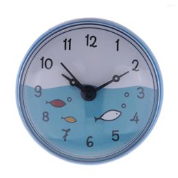 Wall Clocks Mini Sucker Shower Bathroom Clock Waterproof Moistureproof Time Kitchen Toilet Display Home Decoration