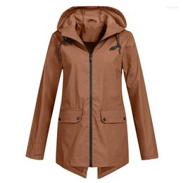 Women's Jackets Winter Lightweight Coat Women Casual Hooded Jacket Ladies Fashion Solid Color Outdoor Plus Waterproof Raincoat Windbreaker