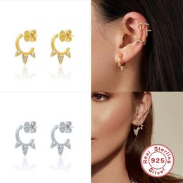 Stud Earrings Aide Rivet Diamond Earring For Women 925 Silver Fashionable Cute Jewellery Zircon Pendientes Brincos Aretes