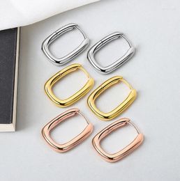 Hoop Earrings Small Oval Geometric Earring Prevent Allergy Gold Color For Women Jewelry Gifts