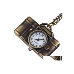 Pendant Necklaces Pendants Cartoon Camera Sweater Chain Watch Necklace Korean Style Dh Drop Delivery Jewelry Dhhjz