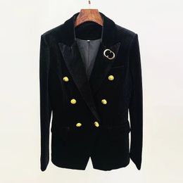 Damenanzüge, Designerkleidung, Blazer, Frühjahrsneuheit, Velours-Doppelknopf-Oberteile in Übergröße A238