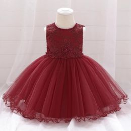 Girl Dresses 2023 Baby Summer Clothing Girls Dress Floral Lace Back Zipper Up Multi-Layer Outfit TuTu Fixed Belt Princess Formal