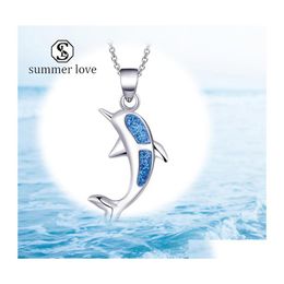 Pendant Necklaces Trendy Animal Gracef Necklace Fish Spider With Crystal For Women Fashion Ewelry Christmas Gift Y Drop Delivery Jew Dhtnp