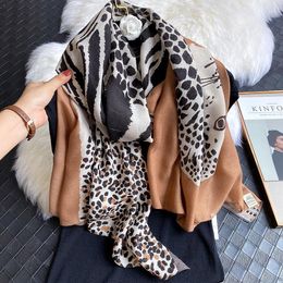 Scarves High Quality Fashion Leopard Dot Fringe Viscose Shawl Scarf Autumn And Winter Women Wrap Pashmina Stole Bufandas Muslim Hijab