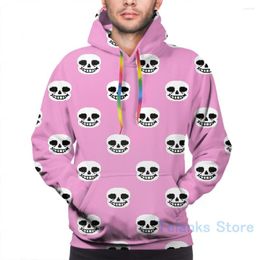 Men's Hoodies Mens Sweatshirt For Women Funny Undertale Sans Pattern - Pastel Pink Print Casual Hoodie Streatwear