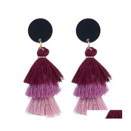 Dangle Chandelier Tassel Earrings For Women Fashion Tiny Drop Earring Female Jewellery Gift Bohemian Statement Delivery Jewellery Dh6Vt