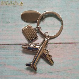 Keychains 1 PC Gifts Custom Souvenir Aeroplane Model Plane Keychain Luggage Tag Key Ring Pilot Aviation Gift Chain