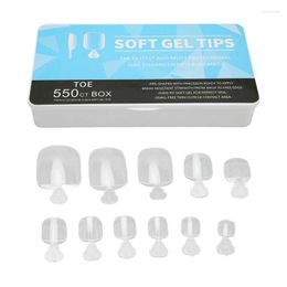False Nails Toenail Tips Full Cover Toe Nail Transparent Breathable With Storage Box For Home
