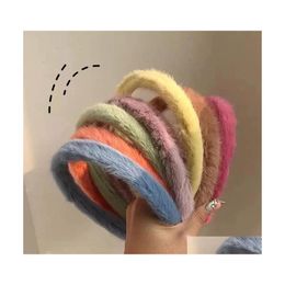 Party Favour Colour Mink Hair Band Female Net Red Plush Hairpin Wash Your Face And Start Out With Korean Headdress Autumn Winter Fashi Dhhhr
