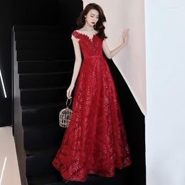 Ethnic Clothing Sexy Chinese Evening Dresses Flower Embroidery Qipao Long Cheongsam Bride Oriental Wedding Dress Size S-XXL