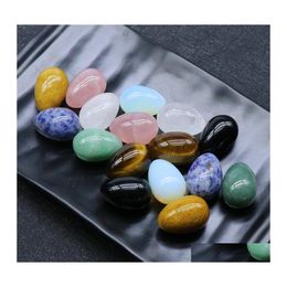 Stone Natural Egg Shaped 30Mm Crystal Jade Tiger Eye Small Rose Quartz Tigers Opal Ornaments Jewelry Accessory 109C3 Drop Delivery Dhtje