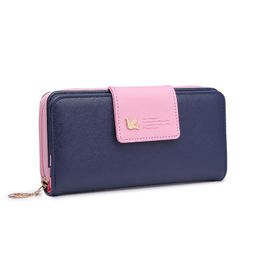 Wallets Female Long Design Hasp Purses Women's Pu Leather With Phone Pocket Clutch Candy Colour A1636