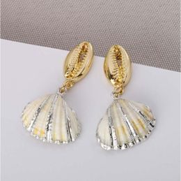 Dangle Earrings Bohemian Spiral Conch Shell Handmade Beach Wedding Long Eearrings For Women Party Holiday Fashion Jewelry & Chandelier