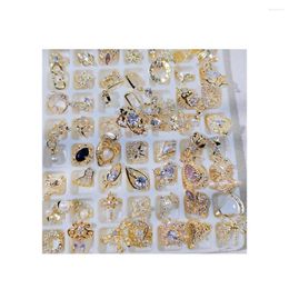 Nail Art Decorations 20Pcs/Pack Delicate Rhinestone Exquisite Random Styles Charms Bow Tie Faux Pearl Manicure Decor