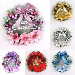 Christmas Decorations Wreath Hanging Decor Xmas Party Door Wall Garland Ornament Decors