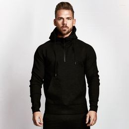 Men's Hoodies Winter Muscle Pullover Hoodie Sweatshirt Men High Quality Running Jacket Fitness Sportswear Autumn Workout Hip Hop Streetwear