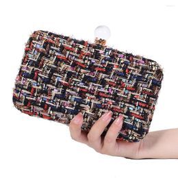 Evening Bags Plaid Designer Bag Luxury Woollen Tote Fashion For Women Halloween Handbag Clutches Purses Cross Body Wallets