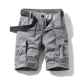 Men's Shorts Mens Summer Cotton Army Tactical Cargo Fashion Khaki Multipocket Casual Short Pants Loose Military Men 230130