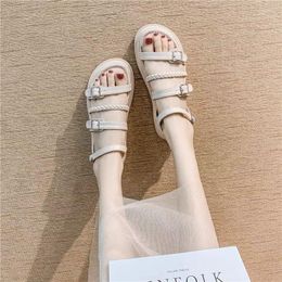 Sandals 2023 Fashion Sponge Cake Platform Female Fairy Style Summer All-match Flat-Bottom Increased Roman Shoes