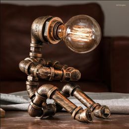 Table Lamps Bedroom Night Light Bedside Living Room Bar Lamp LED Steampunk Decoration Design Vintage Indoor Industrial Desk