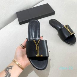 2023 new fashion luxuries designer Men's Women's Slippers Sandals Shoes Slide Summer Fashion Wide Flat Flip Flops With Box Size 35-42