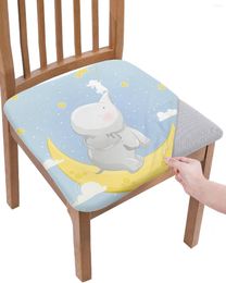 Chair Covers And Elephant Catching The Stars Elastic Seat Cover For Slipcovers Dining Room Protector Stretch