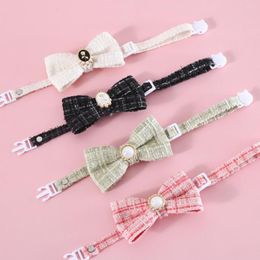 Dog Collars Stylish Cat Collar Adjustable Size Vintage Bow Striped Lightweight Pet Tie For Outdoor