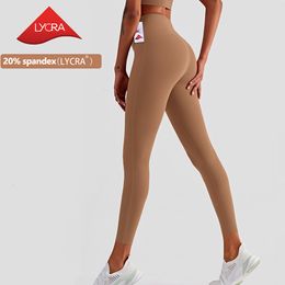 Yoga Outfit Lycra Peach Buttocks Leggings Women Pants Nude High Waist Fitness Leggins Push Up Tights Woman Gym Sports Running 230130