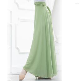 Stage Wear Adult Ballet Dress One-piece Lace Up Chiffon Skirt Women's Elegant Long Tutu Classical Dance Costumes S22049