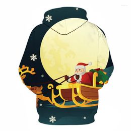 Men's Hoodies Christmas 3D Hoodie Kids Adult Sweatshirt Men And Women Funny Fall Long Sleeve Warm Hip Hop Santa