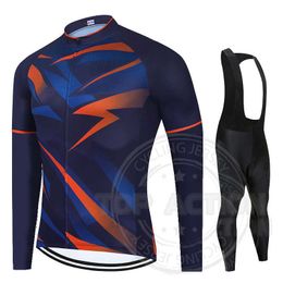 Sets Customizable Cycling Custom DIY Long Sleeve Professional Bib Shorts Mountain Bike Jersey Maillot Ciclismo Z230130