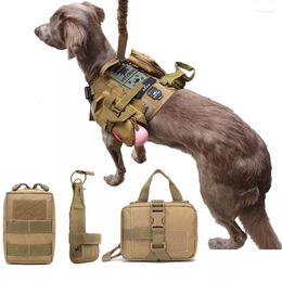 Dog Car Seat Covers Tactical Harness Bag Set Durable Pet Pocket Food And Water Carrier For Dogs Outdoor