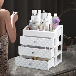 Storage Boxes Home Cosmetic Case Big Female Makeup Organizer Drawer Jewelry Box Cabinet Beauty Skin Care Organizers Accessories