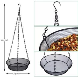 Other Bird Supplies Hanging Metal Feeder Outdoor Balcony Disc Hummingbird with Chain 230130