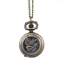 Pocket Watches Personality Classic Retro Quartz Watch Punk Guitar Necklace Portable Round Dial Alloy Gift For Men