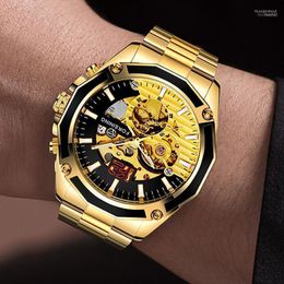 Wristwatches Mens Watch Men Luxury Famous Top Brand Automatic Wrist Waterproof Skeleton Mechanical For MenWristwatches Thun22