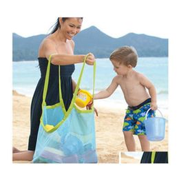 Storage Bags Children Sand Away Protable Mesh Bag Kids Beach Toys Clothes Towel Baby Toy Sundries Women Cosmetic Makeup Drop Deliver Otmxu