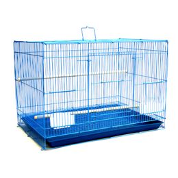 Bird Cages 1PCS 40x30x30cm Foldable parrot Canaries viewing breeding antirust metal pet bird cage nest decoration with feeder play stand 230130
