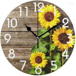 Wall Clocks Vintage Clock Digital American Style Retro Wooden Creative Home Decor Living Room M